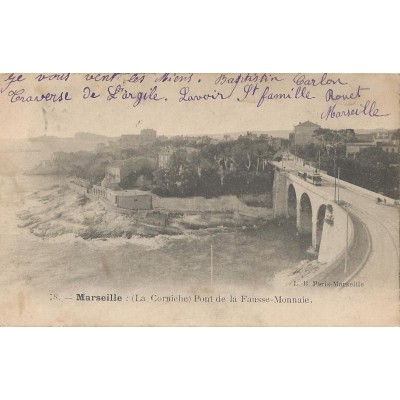 Marseille - La Corniche - pont de la Fausse Monnaie 1900